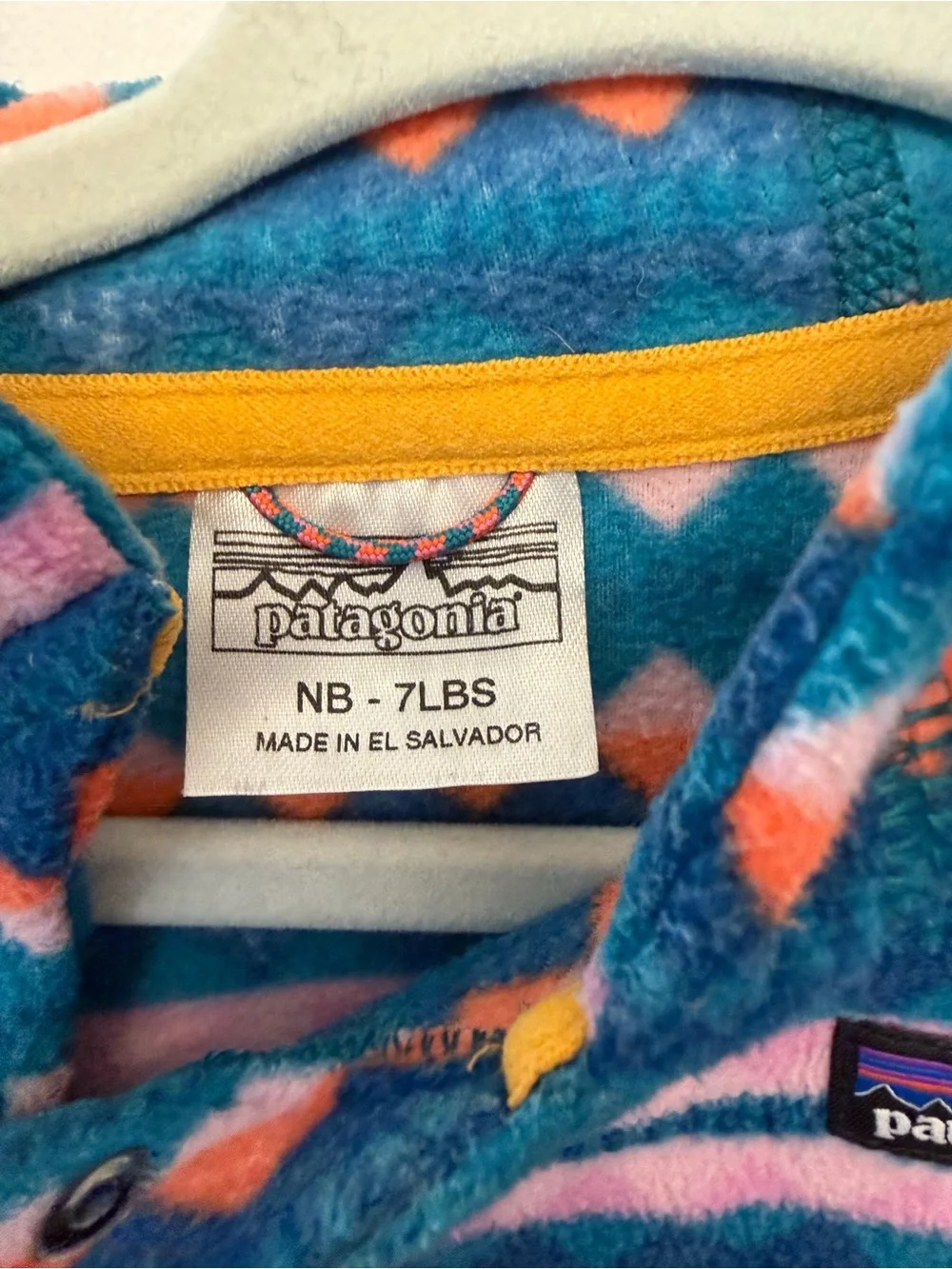 Patagonia Micro D Fleece Aztec Print Bunting / Onesie Newborn NB-7 lbs